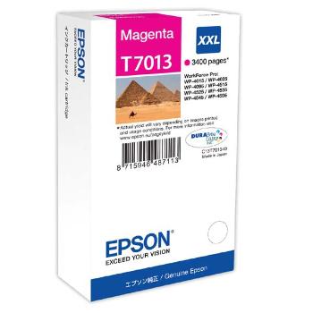 Epson originální ink C13T70134010, XXL, magenta, 3400str., Epson WorkForce Pro WP4000, 4500 series