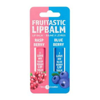 2K Fruitastic zestaw Balsam do ust 4,2 g Raspberry + Balsam do ust 4,2 g Blueberry dla kobiet