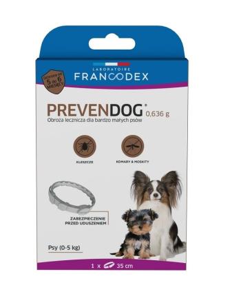 FRANCODEX PREVENDOG Obroża biobójcza 35 cm dla psa &lt; 5 kg