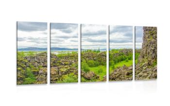 5-częściowy obraz Park Narodowy Thingvellir