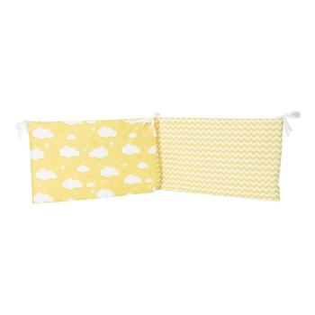 Żółty bawełniany ochraniacz do łóżeczka Mike & Co. NEW YORK Carino, 40x210 cm