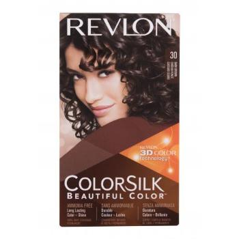Revlon Colorsilk Beautiful Color farba do włosów Farba do włosów 59,1 ml + utleniacz 59,1 ml + odżywka 11,8 ml + rękawiczki dla kobiet 30 Dark Brown