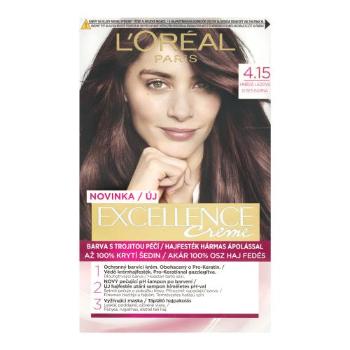 L'Oréal Paris Excellence Creme Triple Protection 48 ml farba do włosów dla kobiet 4,15 Frosted Brown