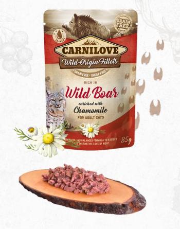 CARNILOVE cat pouch ADULT WILD Boar/chamomile - 85g