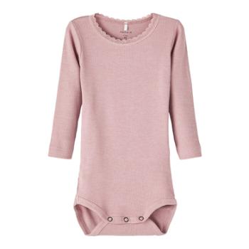 name it Nbfkab Deauville Mauve Bodysuit z długim rękawem