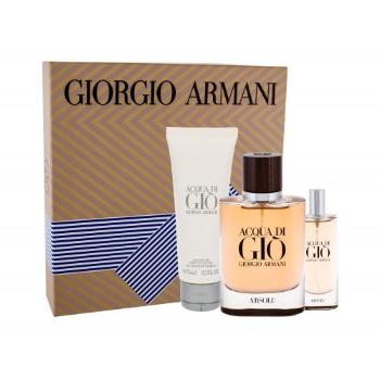 Giorgio Armani Acqua di Giò Absolu zestaw Edp 75 ml + Edp 15 ml + Żel pod prysznic 75 ml dla mężczyzn