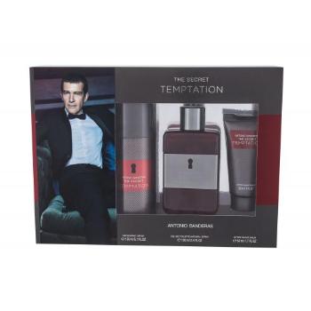 Antonio Banderas The Secret Temptation zestaw EDT 100 ml + dezodorant 150 ml + balsam po goleniu 50 ml dla mężczyzn Uszkodzone pudełko