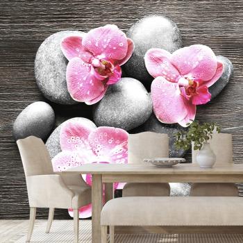 Samoprzylepna fototapeta Kompozycja Zen z orchideą - 150x100