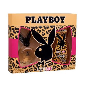Playboy Play It Wild For Her zestaw Edt 40 ml + Żel pod prysznic 250 ml dla kobiet Uszkodzone pudełko