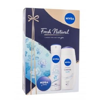 Nivea Fresh Natural zestaw Żel por prysznic Creme Soft 250 ml + Dezodorant Fresh Natural 150 ml + Uniwersalny krem Creme 30 ml dla kobiet