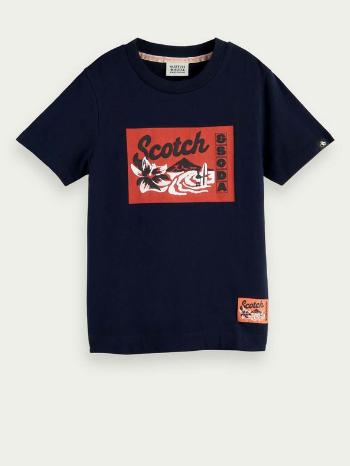 Scotch & Soda Koszulka dziecięce Niebieski
