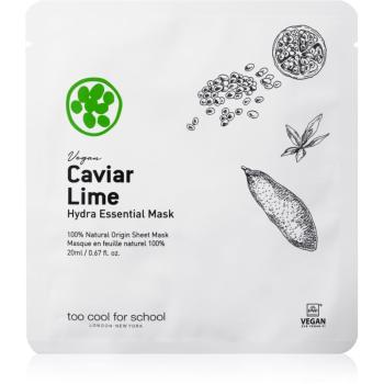 Too Cool For School Caviar Lime Hydra Essential Mask maseczka płócienna o działaniu nawilżającym i łagodzącym 20 ml