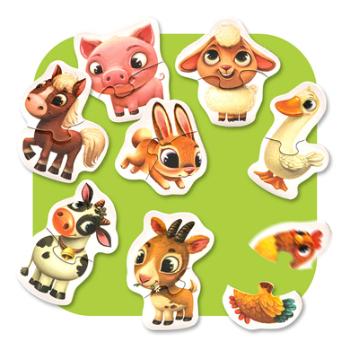 Puzzle Zwierzęta z farmy - Cubika