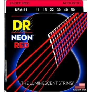 Dr Nra 11-50 Neon Red Struny Gitara Akustyczna