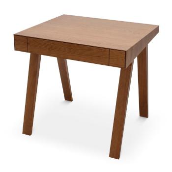 Brązowy stół z nogami z drewna jesionowego EMKO 4.9, 80x70 cm