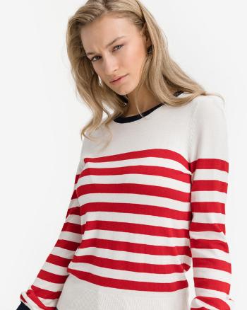 Vero Moda Lacole Sweter Czerwony Biały