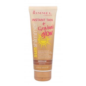Rimmel London Sun Shimmer Instant Tan Gradual Glow Matte 125 ml samoopalacz dla kobiet Medium Matte