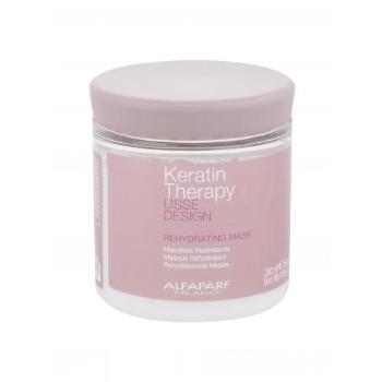 ALFAPARF MILANO Keratin Therapy Lisse Design Rehydrating 200 ml maska do włosów dla kobiet Uszkodzone opakowanie