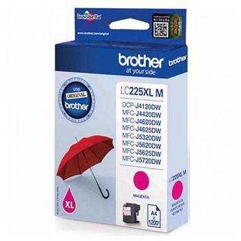 Brother originální ink LC-225XLM, magenta, 1200str., Brother MFC-J4420DW, MFC-J4620DW