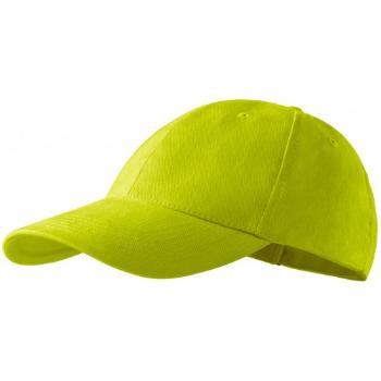 6-panelowa czapka z daszkiem, limonkowy, nastawny