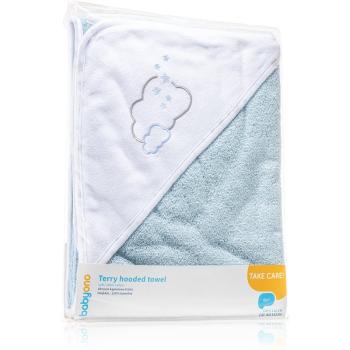 BabyOno Towel Terrycloth ręcznik kąpielowy z kapturem Blue 100x100 cm