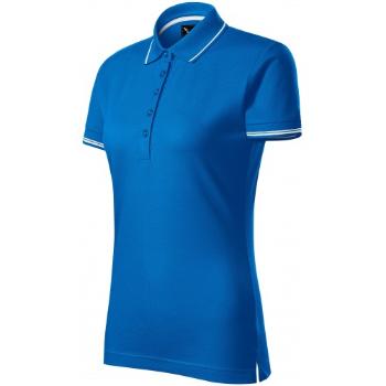 Damska koszulka polo z krótkim rękawem, niebieski ocean, XL