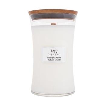 WoodWick White Tea & Jasmine 610 g świeczka zapachowa unisex Uszkodzone opakowanie