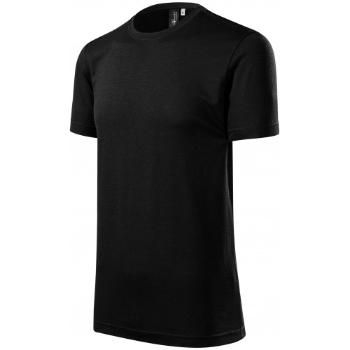 T-shirt męski wykonany z wełny Merino, czarny, 3XL