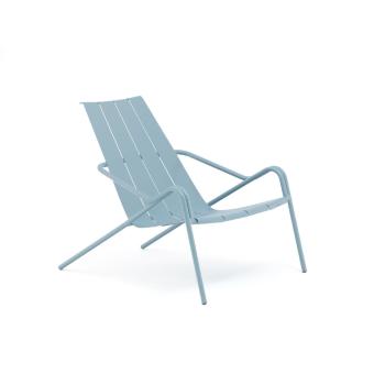 Niebieski metalowy fotel ogrodowy Fleole − Ezeis