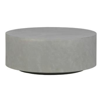 Szary stolik z gliny włóknistej WOOOD Dean, Ø 80 cm