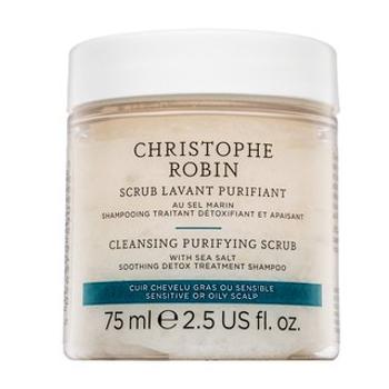 Christophe Robin Cleansing Purifying Scrub With Sea Salt szampon z peelingiem do wszystkich rodzajów włosów 75 ml