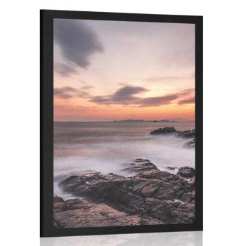 Plakat piękny krajobraz nad morzem - 40x60 black
