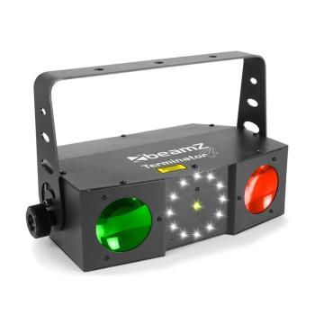 Beamz Termnator IV, reflektor LED, 3 w 1, efekt moonflower, laser i stroboskop, pilot zdalnego sterowania