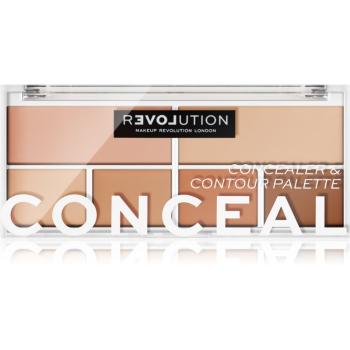 Revolution Relove Conceal Me paleta korektorów odcień Light 2,8 g