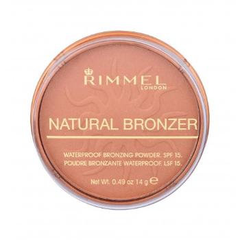 Rimmel London Natural Bronzer SPF15 14 g bronzer dla kobiet Uszkodzone pudełko 025 Sun Glow