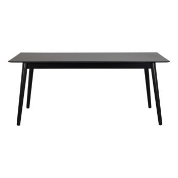 Czarny stół do jadalni Rowico Lotta, 180x90 cm