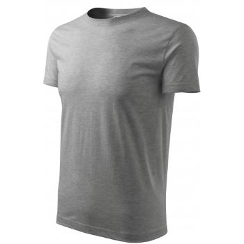 Klasyczna koszulka męska, ciemnoszary marmur, XL
