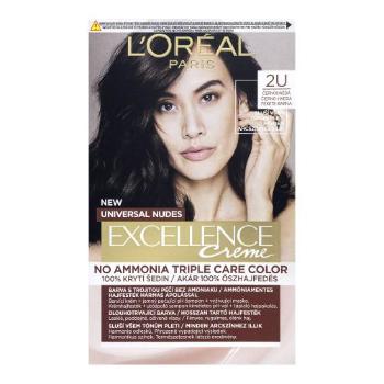 L'Oréal Paris Excellence Creme Triple Protection 48 ml farba do włosów dla kobiet 2U Black-Brown