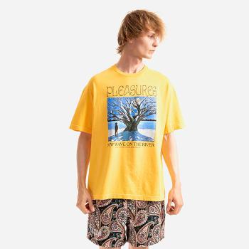 Koszulka męska PLEASURES River Pigment Dye T-shirt P22SP050-SQUASH