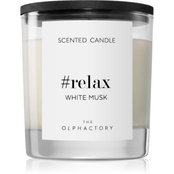 Ambientair Olphactory Black Design White Musk świeczka zapachowa (Relax) 200 g