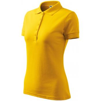 Damska elegancka koszulka polo, żółty, S