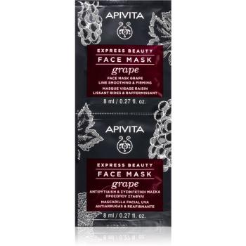 Apivita Express Beauty Grape maseczka do twarzy przeciwzmarszczkowa i ujędrniająca 2 x 8 ml