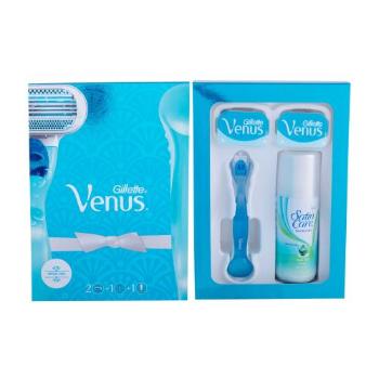 Gillette Venus zestaw Maszynka do golenia z jedną głowicą + Zapasowa głowica + Żel do golenia Satin Care 75 ml dla kobiet