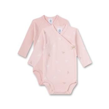 Sanetta Wrap-around bodysuit double pack butterfly pink