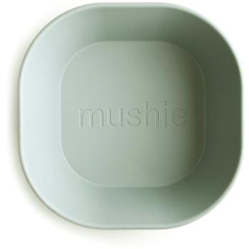 Mushie Square Dinnerware Bowl miska Sage 2 szt.