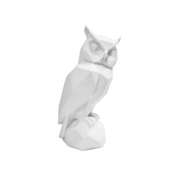 Biała figurka sowy z żywicy polimerowej Owl – PT LIVING