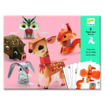 Zestaw 5 sztuk papierowego origami Djeco Fauna