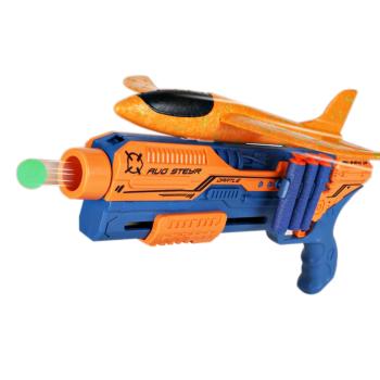 Pistolet dla dzieci z akcesoriami, w kilku rodzajach-pomarańczowy