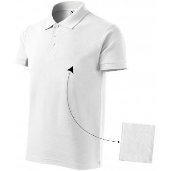Elegancka męska koszulka polo, biały, XL