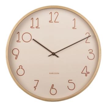 Beżowy zegar Karlsson Sencillo, ø 40 cm